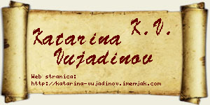 Katarina Vujadinov vizit kartica